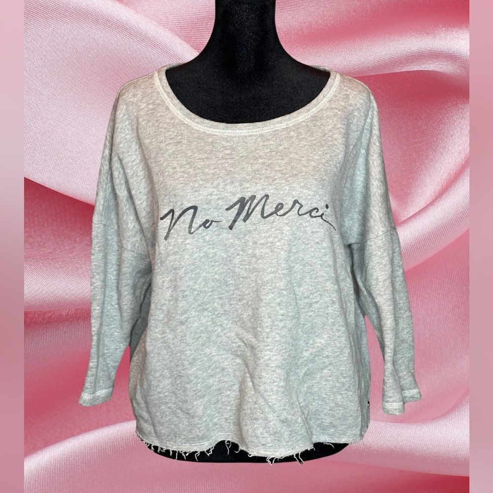 American Eagle Outfitters Cropped No Merci Sweatshirt